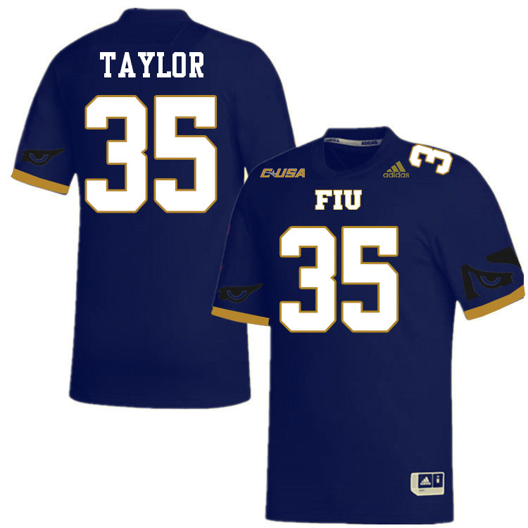#35 Josiah Taylor FIU Jersey, Florida International University Panthers Football Jersey-Navy
